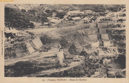 Tonkin - Hongay <br /> La mine de charbon en 1928 <br /> Fauvel 60