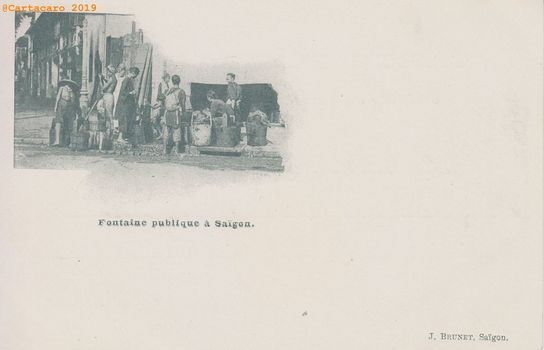 Cochinchine - Saigon - Fontaine publique - J. Brunet - @1010 #3647