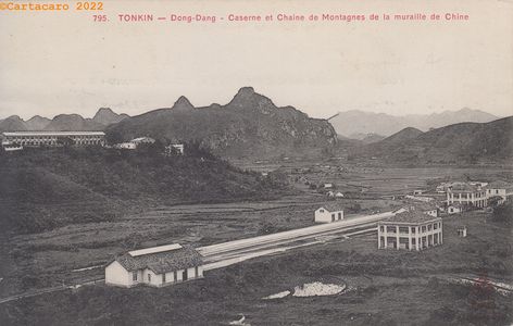 Tonkin - Dong Dang - Caserne et Chaine de Montagnes - Dieulefils 795 Rouge @2206 #4181