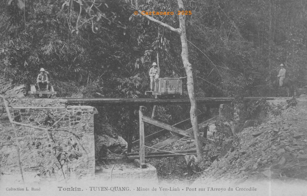 Tonkin - Tuyen Quang Mines de Yen Linh - Pont sur l'arroyo du crocodile éditeur L. Baud - #5979 ©2287