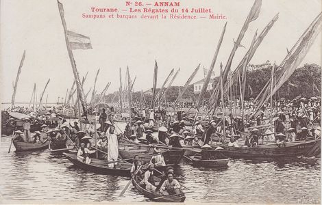 Annam - Tourane - Régates du 14 juillet - Thiriat série cartes gravure - numéro 26 - #4474 ©Cartacaro 2022-062-026