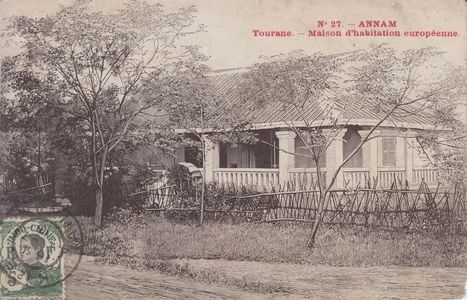 Annam - Tourane - Maison d'habitation européenne Thiriat série cartes gravure - numéro 27 - #4475 ©Cartacaro 2022-062-027