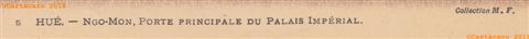 Annam - Hué - MF sans cadre 5- Ngo Mon - Porte principale du palais royal - @3009 #2984