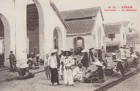 Annam - Tourane - Le marché - Thiriat série cartes gravure - numéro 30 - #4478 ©Cartacaro 2022-062-030