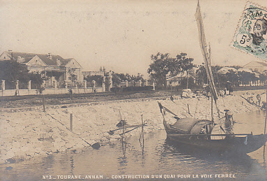 Annam - Tourane - Construction d'un quai pour la voie ferrée Thiriat 3 @3018 #4942