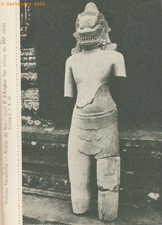 Vichnou Narasimha - Avatar du lion cours d'Angkor Vat milieu du XII siècle #5436