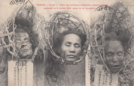  #2333 @441 - A Georges - Tonkin - 1908 - Empoisonneurs - têtes des artilleurs décapités- Dieulefils 17 - L'album de Georges 