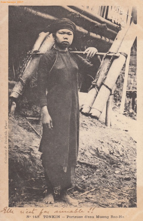 To - Ethnie Muong Ba Hoa - Porteuse d'eau - Dieulefils noir sans logo 148 - @844 #2217