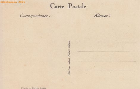André Joyeux - Maison sur pilotis à marée basse - dos éditeur Portail à Saïgon - @4351 #4078