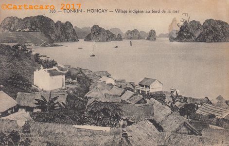 Tonkin - Hongay - Village indigène - Dieulefils noir 303 - @48 #1087