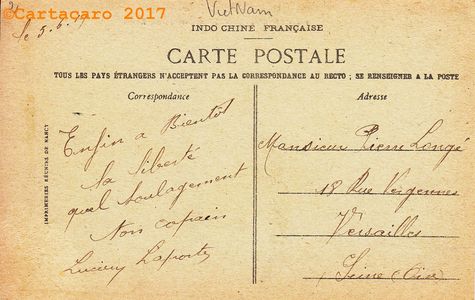 Tonkin - Hanoi - Boulevard Ding Khanh - Inconnu rouge 138 - dos divisé -@54 #1573