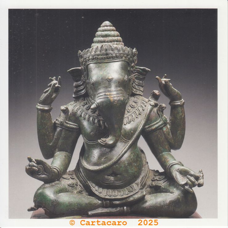 Ganesha XIIe siécle Siem Reap alliage à base de cuivre H26, l 23, pr 16 cm