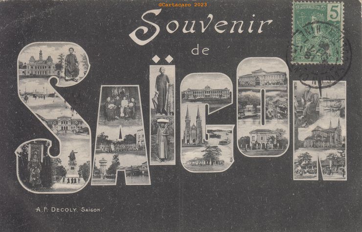 Cochinchine - Saigon Carte Titre Décoly - @4156 #4893/br>