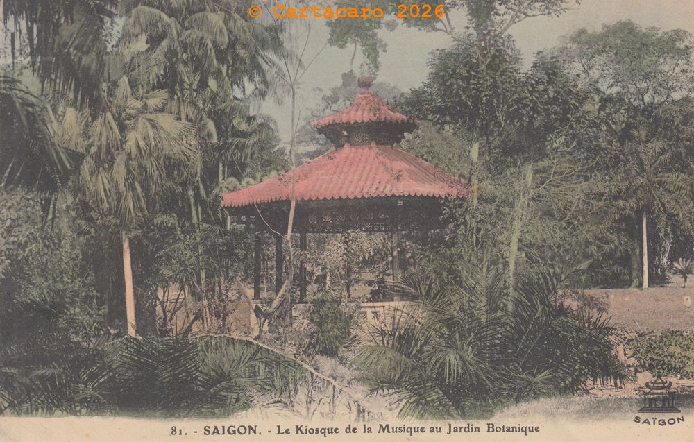 Cochinchine - saigon - Kiosque à musique du jardin botanique @4xvb #6574