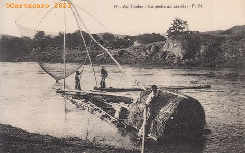 Indochine - Tonkin - Pêche au carrelet Fernand Nathan 19 #5451 ©Cartacaro 5023