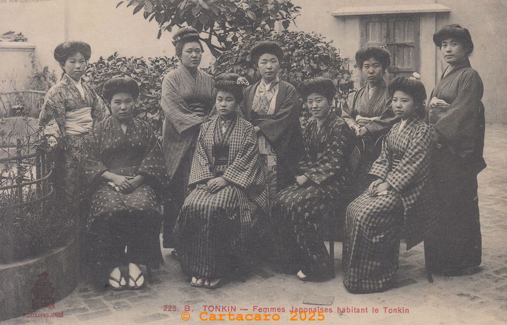 Tonkin - Femmes japonaises habitant le Tonkin Dieulefils 225 B - logo rouge #5294 @2291