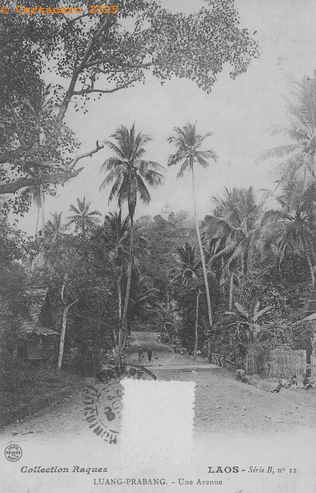 Laos - Luang Prabang - Une avenue - Raquez série B 13 - 10 juin 1909