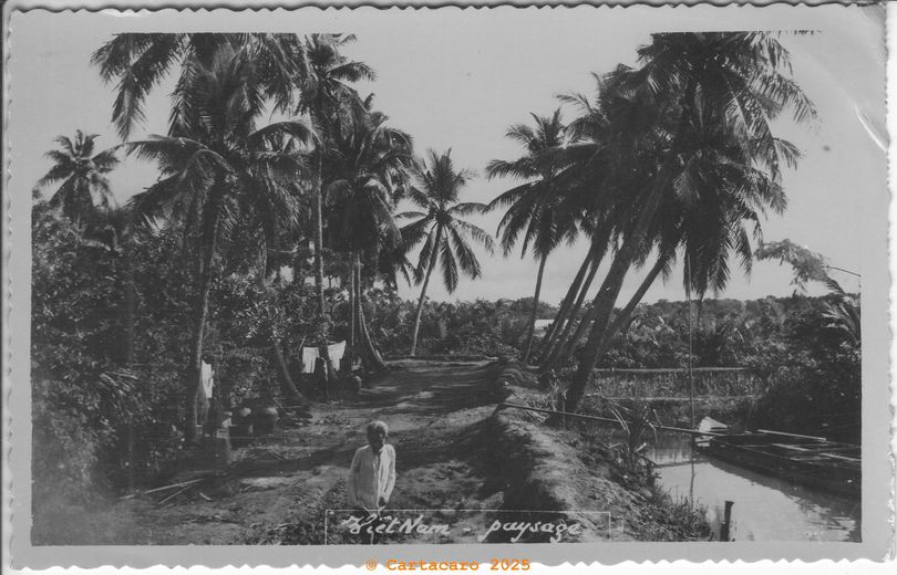 Vietnam Annam Paysage éditeur inconnu papier lumière @M4107 #5850