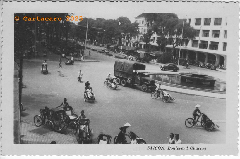 Vietnam Saïgon Boulevard Charner éditeur inconnu, carte écrite en 1953 @M4125 #5877
