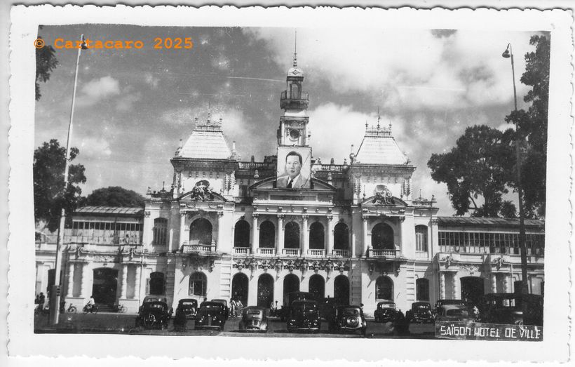 Vietnam Saïgon Hôtel de ville éditeur Kodak, carte écrite en 1951 @M4130 #5880