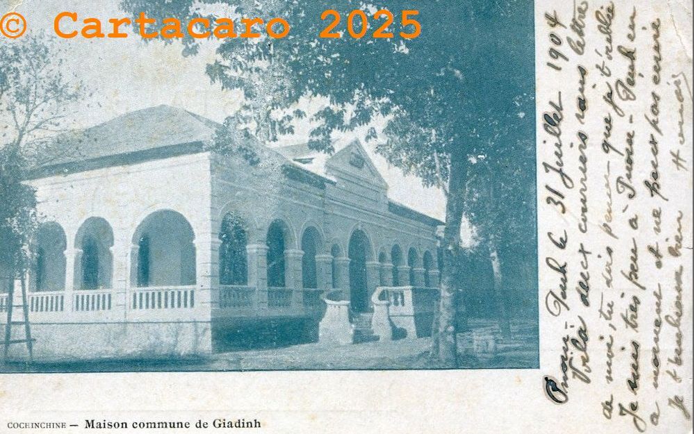 Cochinchine - Maison commune de Gia Dinh <Br> Bleu métallique #6046