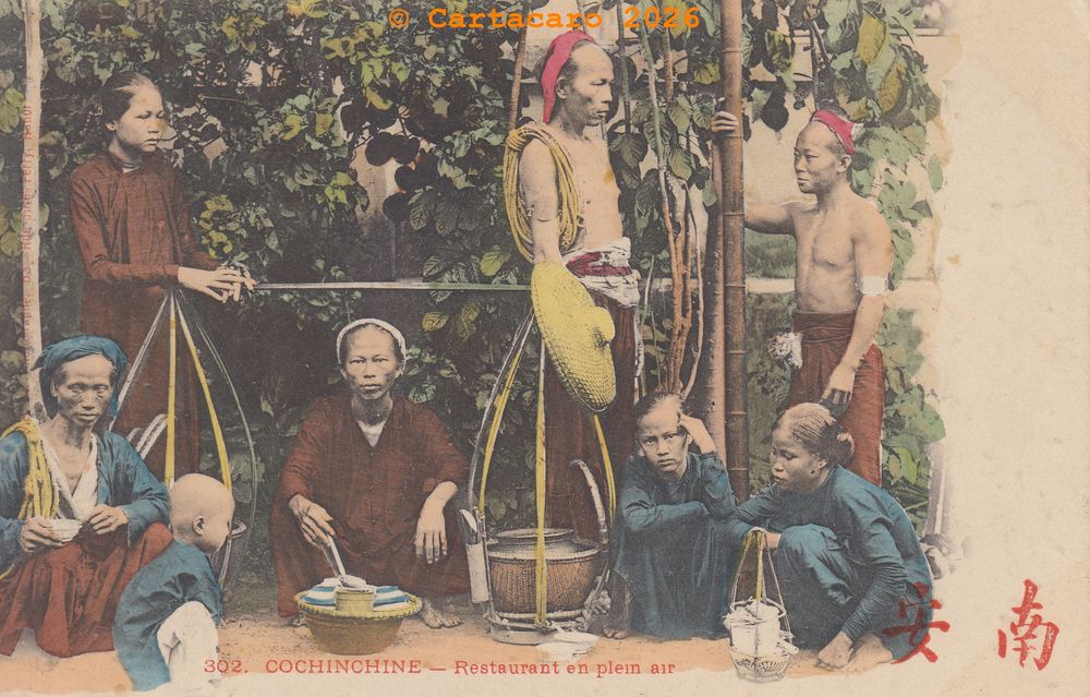 Cochinchine - Restauration en plein air Dieulefils 302 @4216 #6625
