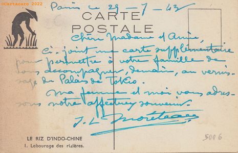 1 - Riz d'Indochine - Labourage des rizières - Bourdin @5006 #4964