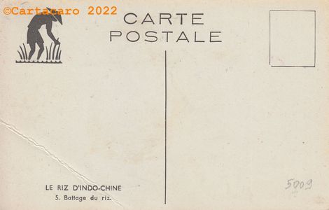 5 - Riz d'Indochine - Battage du riz - Bourdin @5009 #4963