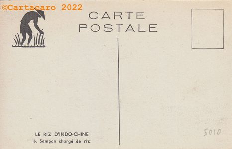 6 - Riz d'Indochine - Sampan chargé de riz - Bourdin @5010 #4963