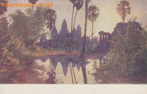 Cambodge - Angkor Vat au soleil couchant Salgé 24 - @9038 #4399