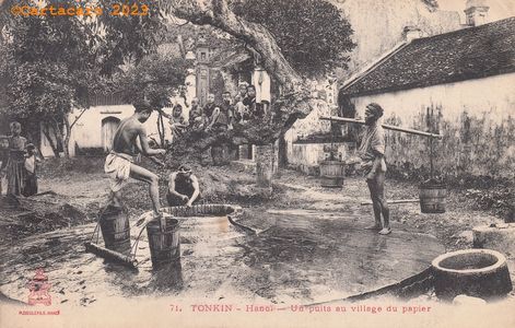 Tonkin - Hanoï - Village de papier - Puits au village de papier Dieulefils 71 @77066 #5374