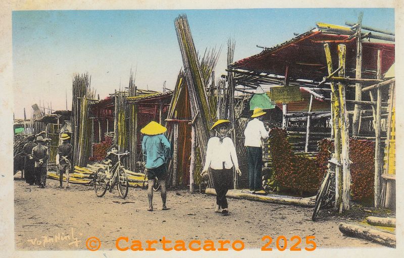 Nord Vietnam Haïphong Marché de Bambous Vo An Ninh 560 @M2032 #5722