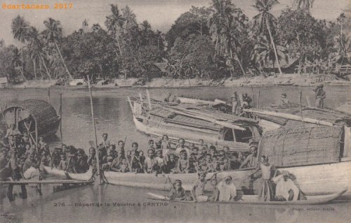 Cochinchine - Cantho - Départ de la vaccine - Planté noir 276 - #1107